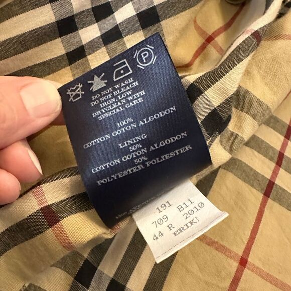 Burberry Trench Coat Men’s Beige size 44R - Picture 6 of 8